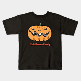 Huge Halloween Pumpkin Kids T-Shirt